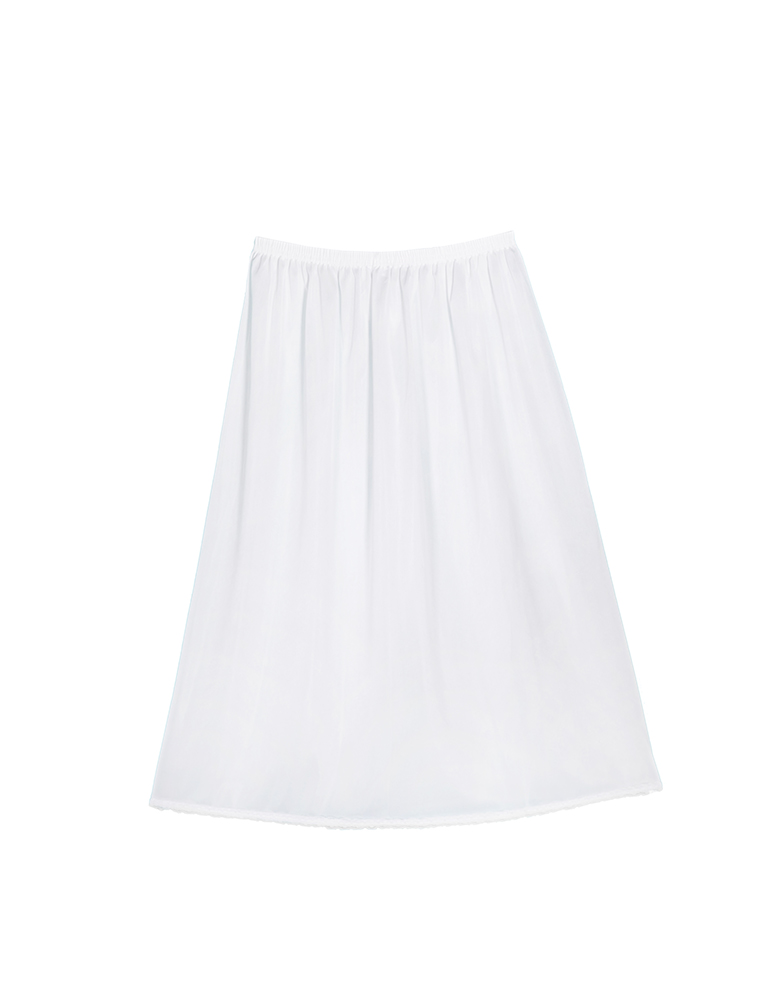 3- Pieces Short Soft inner Skirt with Elasticised Waistband Small Lace Women White L