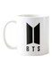 1st Piece Bts Logo Printed Mug White/Black 325ml