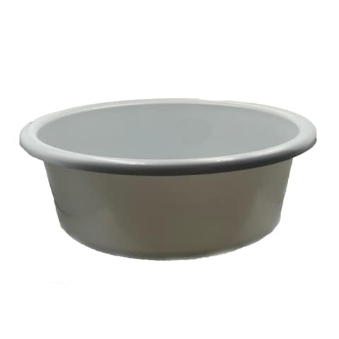 Gab Plastic Round Basins - 39cm, 10 Liters - Silver