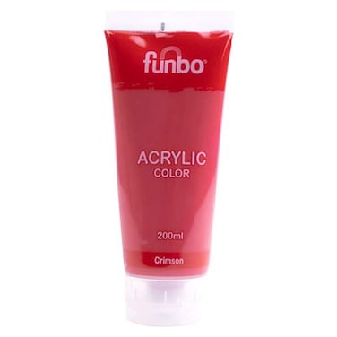 Funbo Acrylic Colour Tube Crimson 200ml