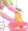 ZALCOON Super Protector Cleaning Gloves-2 Pairs Kitchen Gloves Dishwashing Rubber Gloves Reusable,Latex Free and Fit Your Hands Well