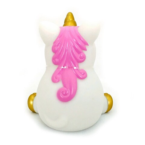 Unicorn Night Light White and Pink with Blinking Colorful Lights 13cm