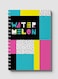 Lowha Spiral Notebook With 60 Sheets And Hard Paper Covers With Retro Watermelon Text Design, For Jotting Notes And Reminders, For Work, University, School