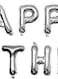 Generic 13-Piece Shining Alphabet Happy Birthday Letter Hanging Foil Balloon Set 16inch