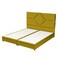In House Cordoba Velvet Bed Frame - Queen - 200x140 cm - Gold