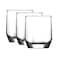 Lav Diamond Glass Tumblers 310ml 3 Pieces