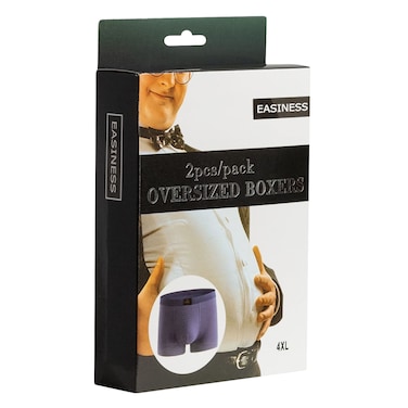 Easiness 202205 Oversized Boxers For Men 4XL 2 Pieces Purple