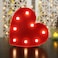 Metal Red Heart with LED Lights 30cm