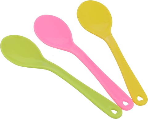 Royalford 12Pcs Boutique Spoon, Premium Quality Plastic Spoon, RF11129 Nonstick Kitchen Spoons For Mixing, Eating, Jam, Honey, Coffee Food Grade Spoon For Home, Kitchen, Or Restaurant, Multicolor