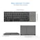 Foldable Bluetooth Keyboard, Jelly Comb Dual Mode Bluetooth &amp; USB Wired Rechargable Portable Mini BT Wireless Keyboard with Touchpad Mouse for Android, Windows, PC, Tablet-Dark Gray