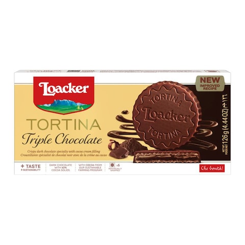 Loacker Tortina Triple Chocolate Wafers 21g Pack of 6