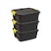 Heavy Duty 24 L Storage Box, 50L x 40W x 20H cm Made in UK, Strata, 3 pcs Pack, HTC-STR-758