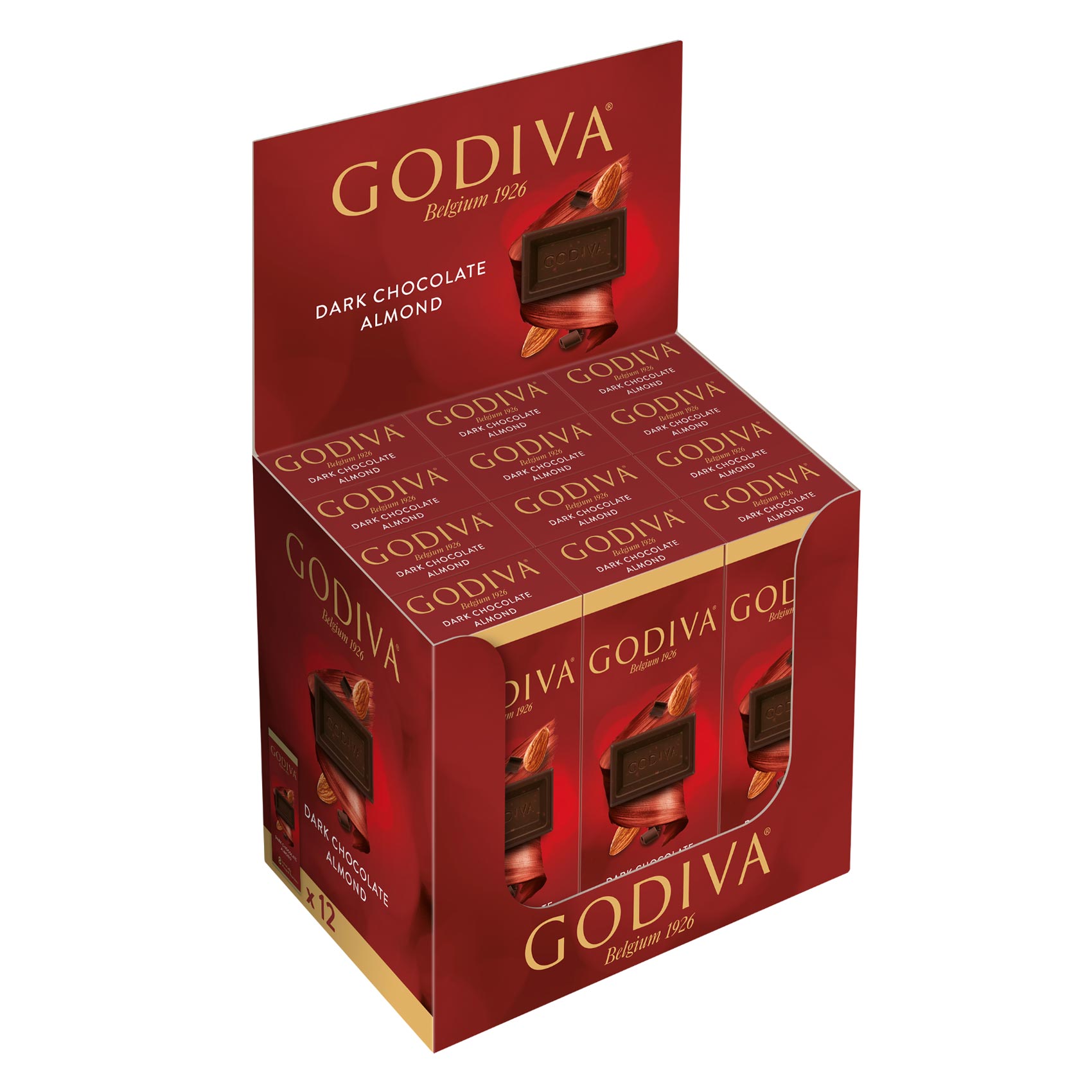 Godiva Almond Dark Chocolate, 36g each, pack of 12