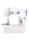 Generic Portable Dual Speed Mini Sewing Machine H32520-UK White/Purple