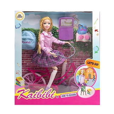 Doll Play Barbie Bike Set