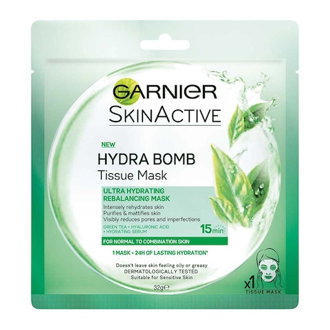 Buy Garnier Skin Naturals Serum Mask Hydra Bomb White 32g in Saudi Arabia