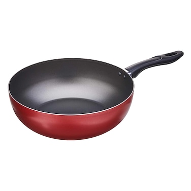 Brinox Aluminum Chilli Line Wok 4.10L (28cm) Cherry