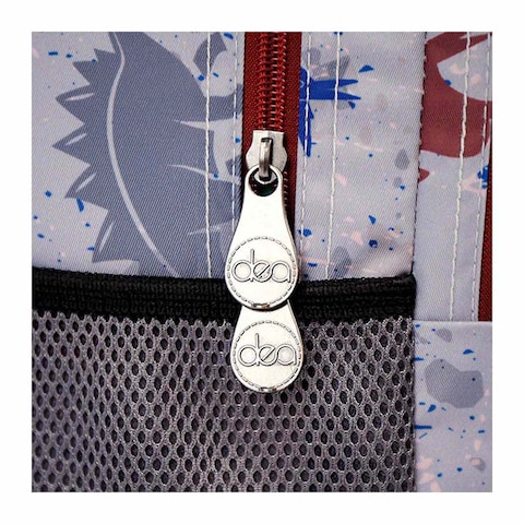 Dea School Backpack - Grey Dinosaur Design