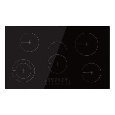 Terim 5 Burner Built-in Electric Ceramic Hob TERBIVC905GB Black 90cm