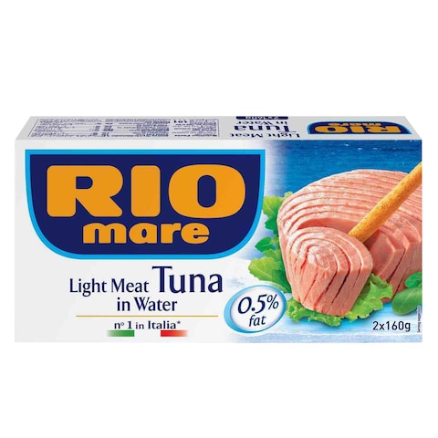 Rio Mare Light Meat Tuna In Water 160g x Pack of 2