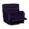 In House Velvet Classic Recliner Chair - Dark Purple - AB03