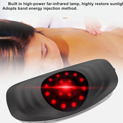 Jsbvm Lumbar Massager, Waist Massager, Spine Aligner Device, Spinal Decompreeesion, Lumbar Traction Device, Stretcher, With Heat Function, Ideal Gifts