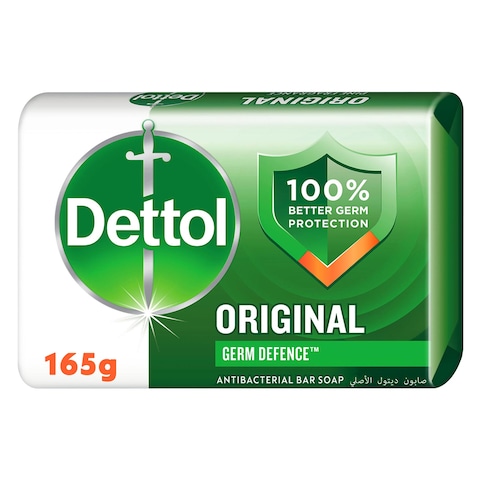 Buy Dettol Original Anti-Bacterial Bathing Soap Bar  Pine Fragrance, 165g in Saudi Arabia