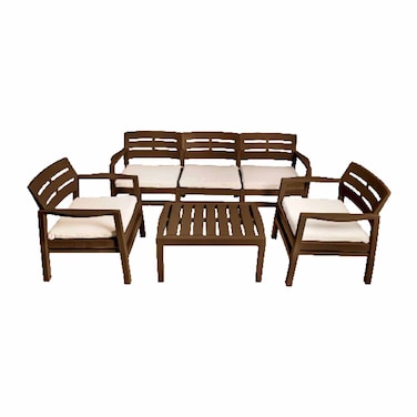 طقم حدائق الهلال - كنبة + 2 كرسي + ترابيزة - 5 افراد