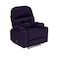 In House Velvet Classic Cinematic Recliner Chair With Cups Holder - Dark Purple - NZ80