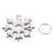 KKmoon-18 in 1 Snowflake Shaped Stainless Steel Multi-purpose Tool Card Compact Portable Multi-functional Screwdriver with Keychain