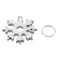 KKmoon-18 in 1 Snowflake Shaped Stainless Steel Multi-purpose Tool Card Compact Portable Multi-functional Screwdriver with Keychain