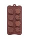 Liying Silicone Multipurpose Rose Bake Mold Brown 8.5X4X1Inches