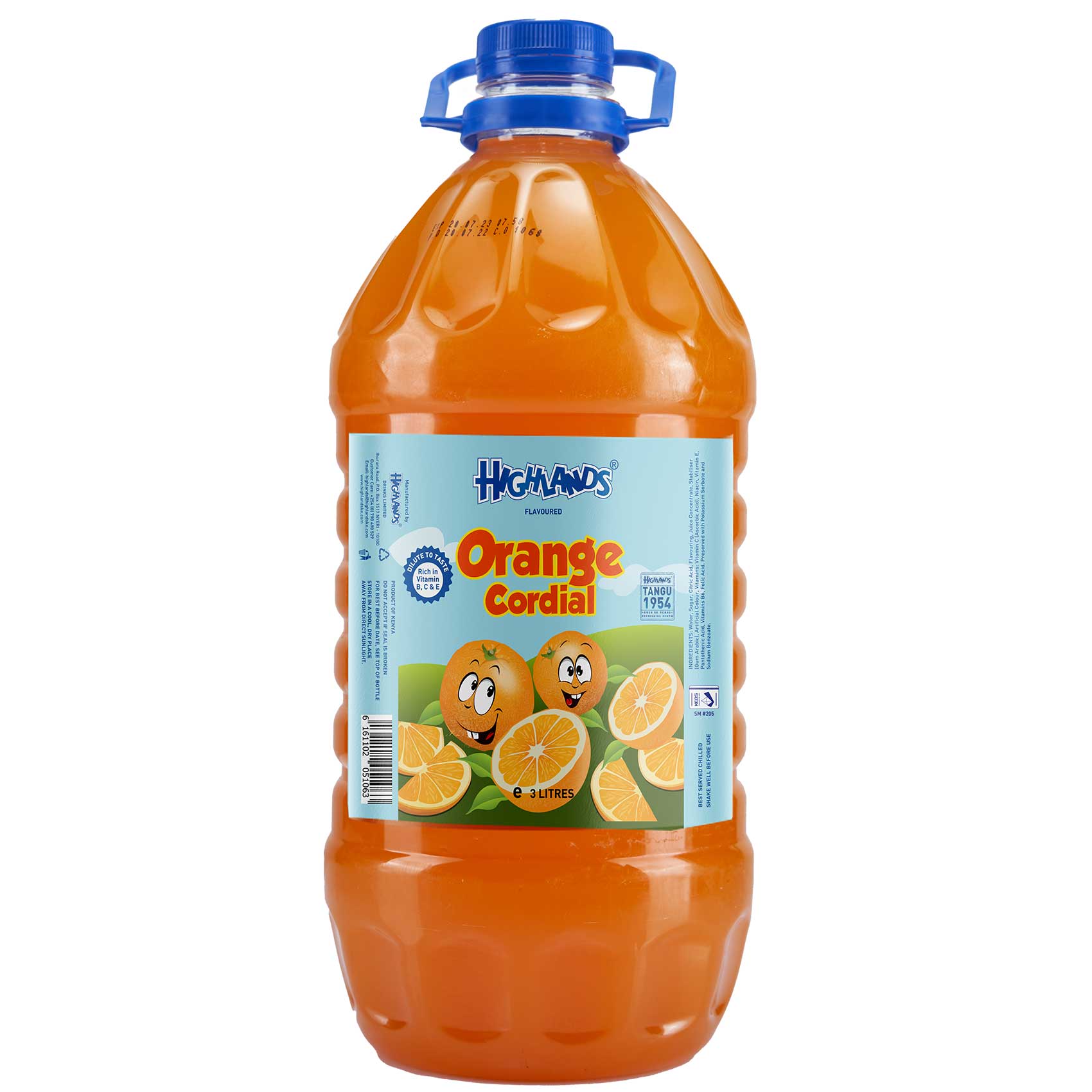 Highlands Cordial Orange Juice 3L