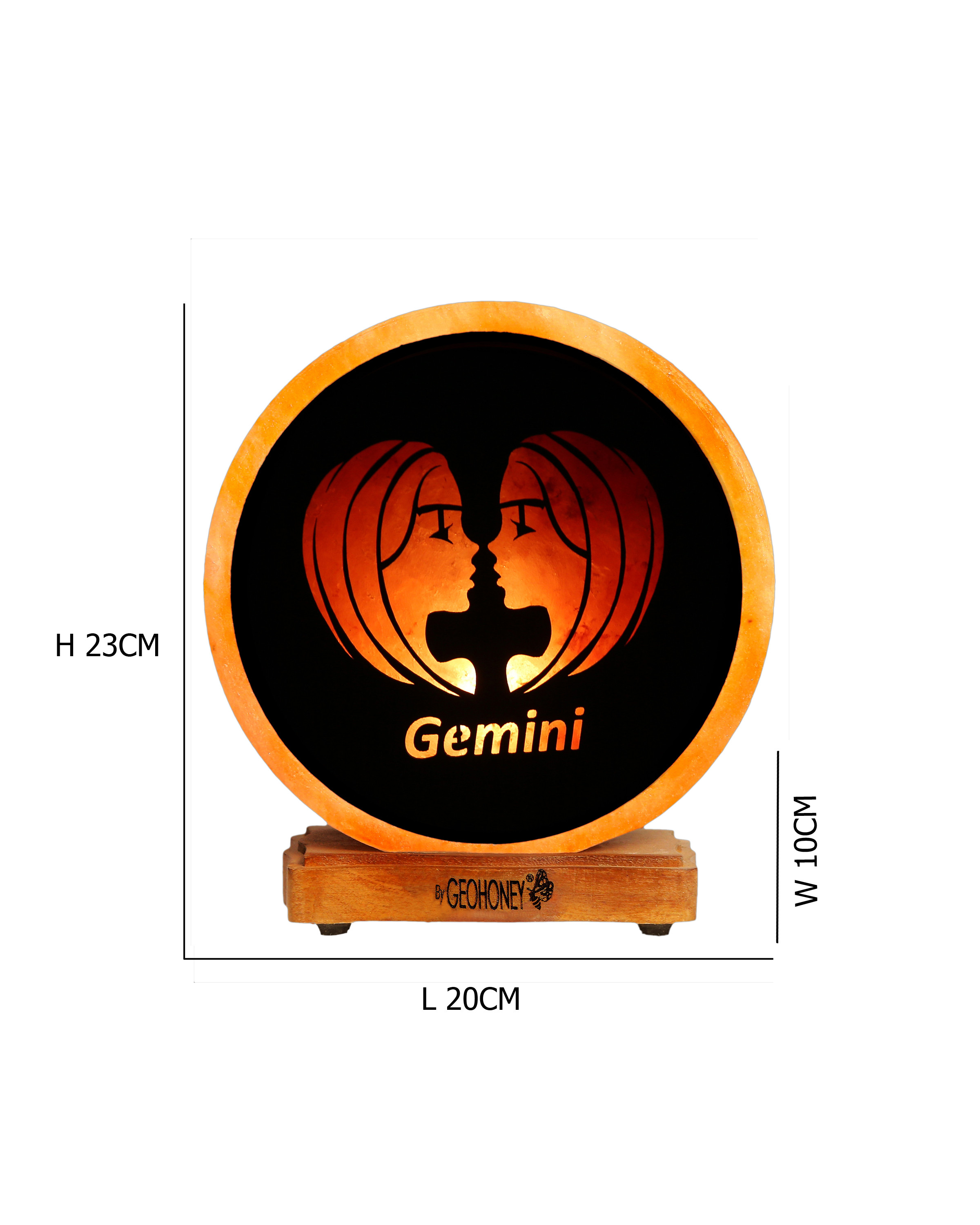 Geohoney Himalayan Salt Lamp - Zodiac Sign Gemini