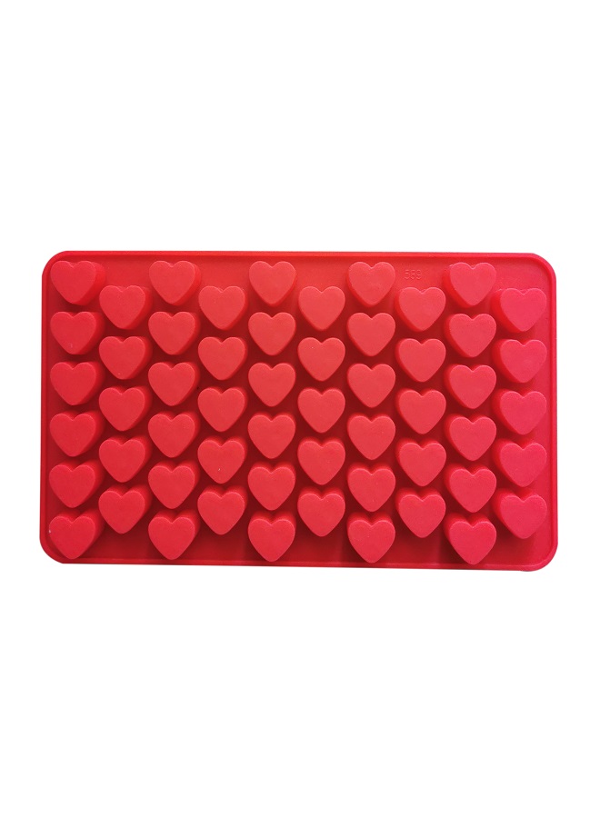 Heart Shape Silicone Chocolate Molds, 55 Cavity Silicone Mini Heart Shape Mold for Ice Cube Chocolate Jelly Candy Muffins Valentine Chocolate DIY Party Cake Decoration