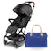 Travel Lite Stroller - SLD by Teknum with Sunveno Styler Fashion diaper Bag - Black
