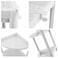 ZENHOME Storage Corner Shelf Unit White