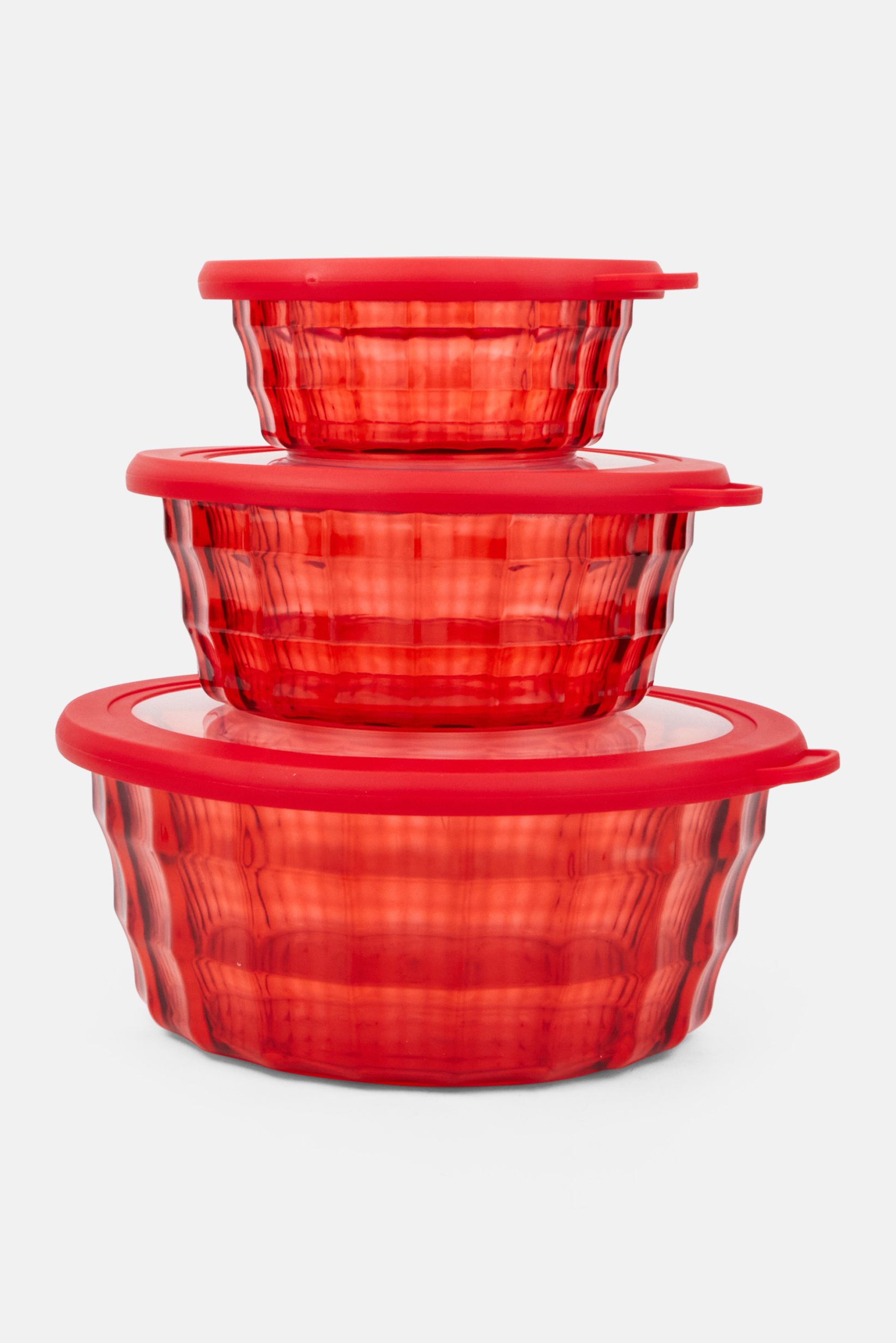 Buy Phantom Chef 6 Pcs Round Food Storage Containers, Red Online ...