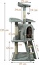 Cat tower post with good sisal rope,soft fabric, paunch ball, no harmful and a sisal ladder compose both an entertaining activity. Grey (125 cm)