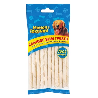 Munch &amp; Crunch Rawhide Slim Twistix Dog Treat