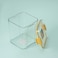 Royalford 700 ml Square Airtight Container With A Lid-Rf11258 Plastic Container With A Silicone Sealing Ring Fitted Lid Transparent Storage Container, Yellow