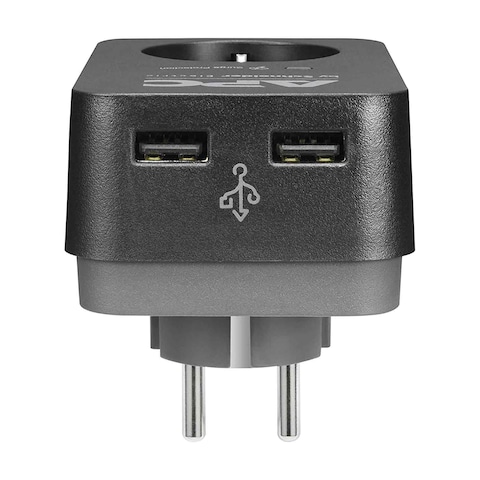 APC PME5B-GR Essential SurgeArrest Charger with 5 Outlets, 230 Volt - Black