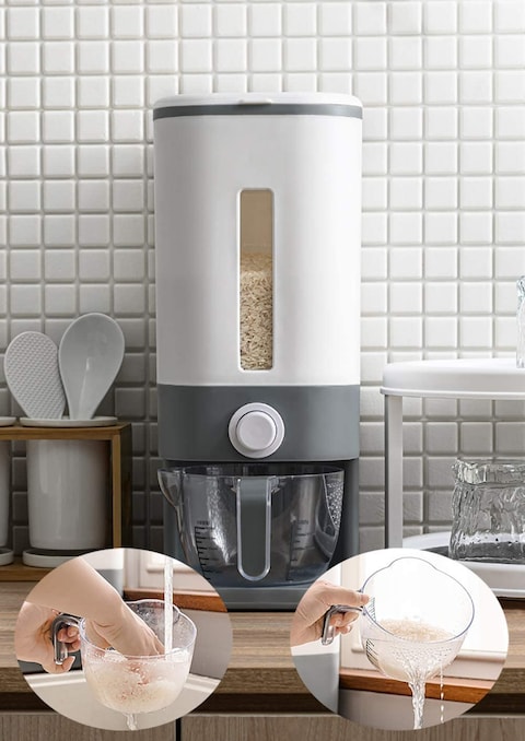 Rice Grain Dispenser Kitchen Storage Box Storage Container With Air Proof Lid Dispenser