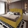 In House Shumt Velvet Bed Frame - Single - 200x90 cm - Gold