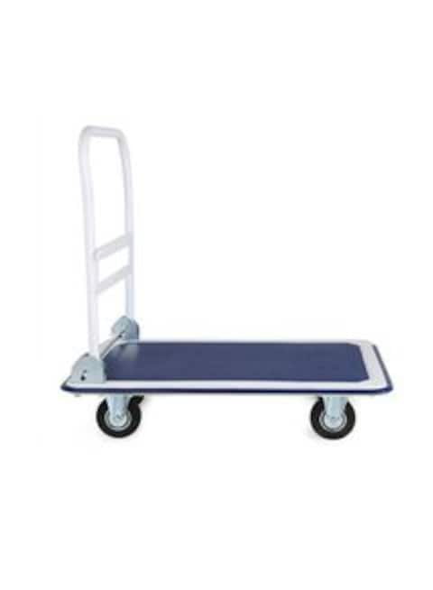 Foldable Platform Trolly Blue/White,load 150،KG , blue