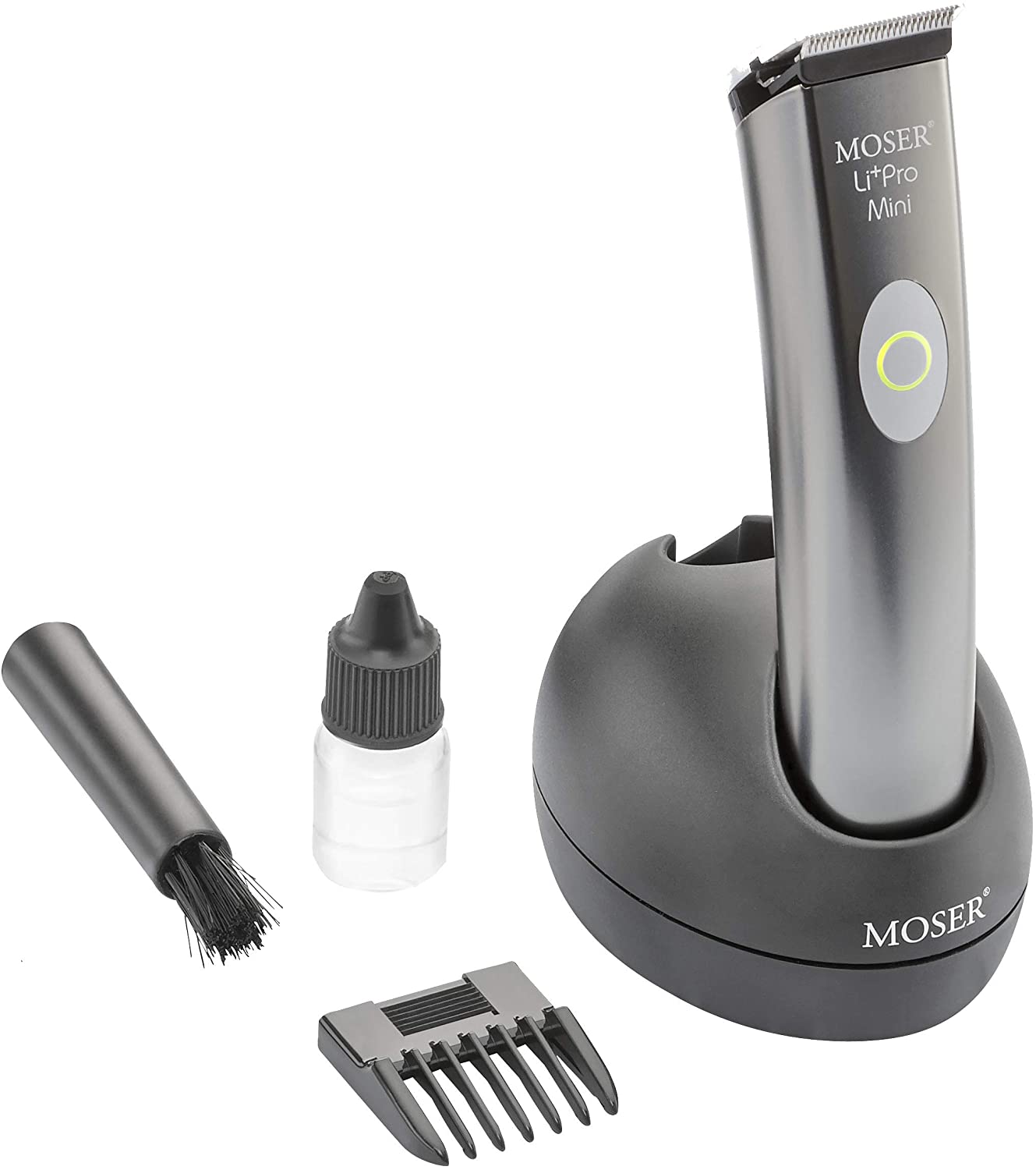 Buy Moser Li+Pro Mini Professional Cord/Cordless Trimmer, Titanium ...