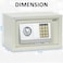 Rubik Safe Box with Digital Keypad and Key Lock for Money Cash Jewelry Office Home Office Security RB20EA (31x20x20cm) White