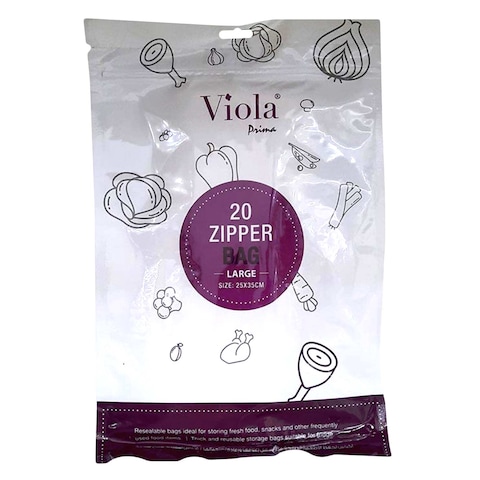 Viola Prima Zipper Bag Large 20 Count