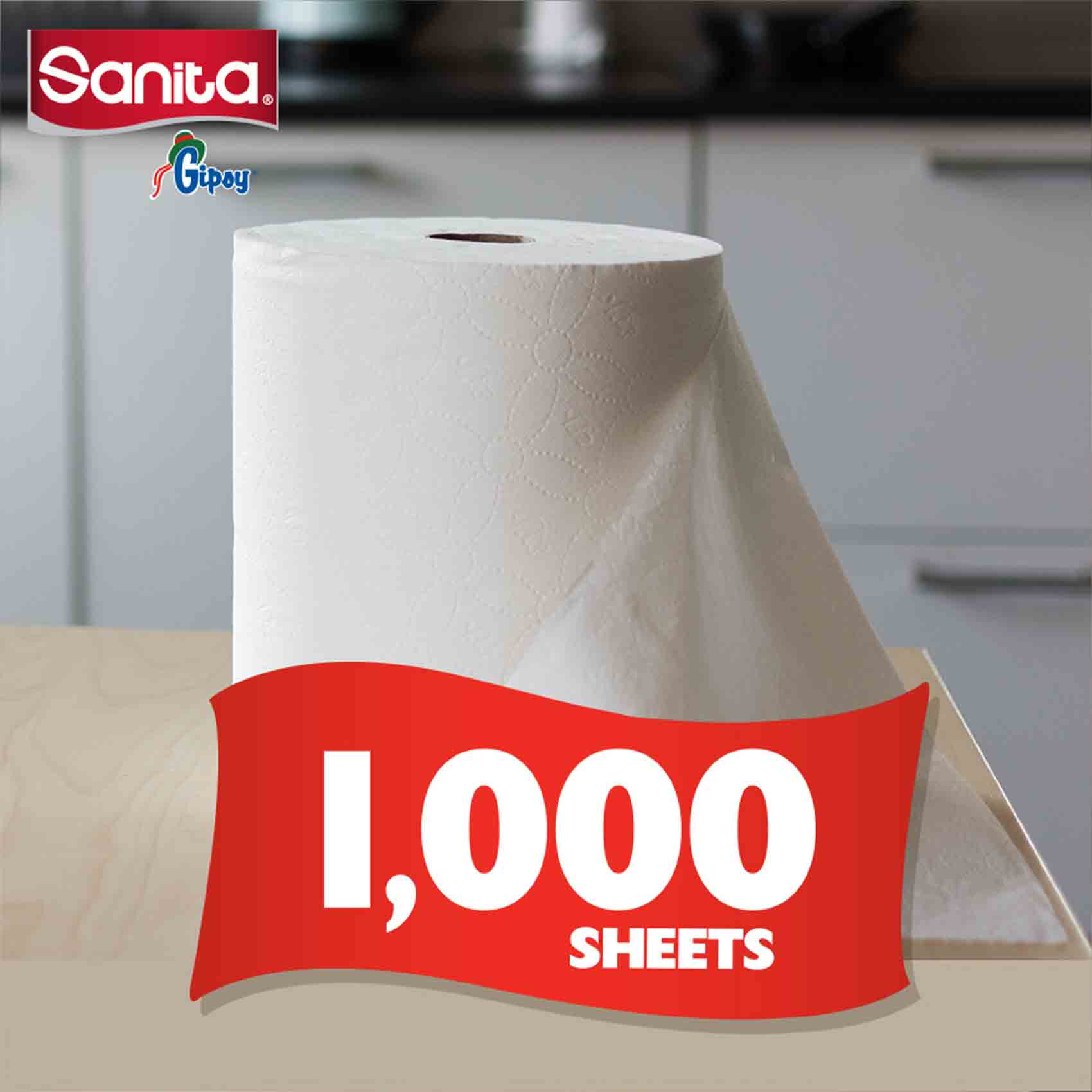 Sanita Gipsy  Maxi Roll 1 Roll 1,000 Sheets