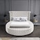 In House Lotus Velvet Bed Frame - Queen - 200x150 cm - White